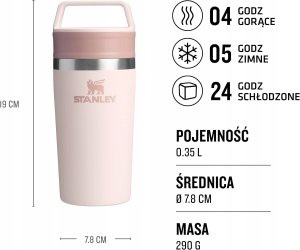 Stanley Termokruze The Cafe-To-Go Travel Mug 0 35L gaisi roza 1210001965133 1210001965133 (1210001965133) 6