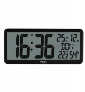 TFA 60.4525.01 czarny Cyfrowy zegar radiowy z klimatem pomieszczenia 2