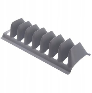Stojak na pokrywki i talerze szary z tworzywa 29.5x13.5x6cm ORION 155214 5
