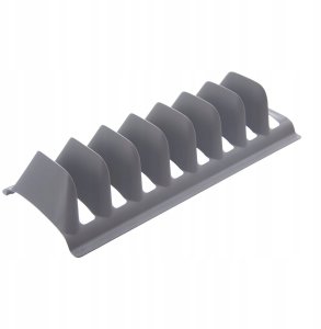 Stojak na pokrywki i talerze szary z tworzywa 29.5x13.5x6cm ORION 155214 7