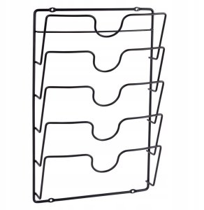 Wieszak uchwyt na pokrywki organizer metalowy czarny VILDE 569737 4