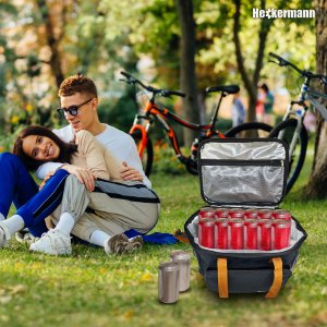 Torba termiczna Heckermann 20L Czarna na plażę turystyczna biwakowa 2