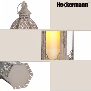 Heckermann Znicz LED duży 38cm Lampion Heckermann 99431 Latarnia na baterie 13