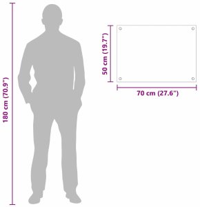 Płyta grzewcza vidaXL Przód kuchenny Czarny 70 x 50 x 0.8 cm szkło hartowane 10