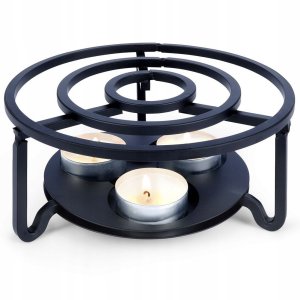 Podgrzewacz do dzbanka kubka herbaty metalowy świecznik x3 tealight VILDE 229073 2