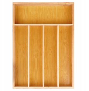 Wkład na sztućce do szuflady szuflad organizer bambusowy 25x35cm VILDE 229199 5