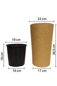 Adoni Doniczka jutowa z wkładem śr. 22cm wys. 36cm (adoni36) 9