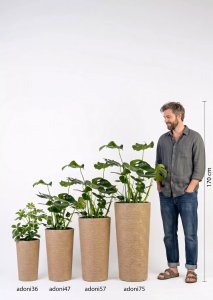 Adoni Doniczka jutowa boho z wkładem 75 cm – ręcznie robiona (adoni75) 10