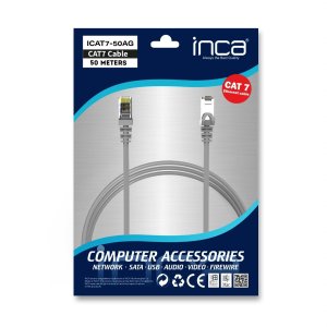INCA Ethernetkabel ICAT7-50AG S/FTP1 23 AWG CAT7-Kabel 50M 3