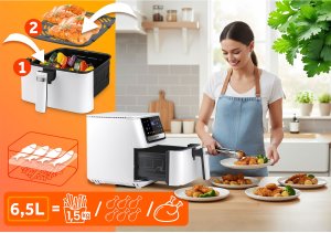 Frytkownica beztłuszczowa Air fryer Berdsen BD-662 biała 8