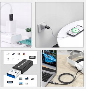 Adapter USB Wozinsky WAAC-01 USB-A - USB-C Czarny  (5907769378980) 2