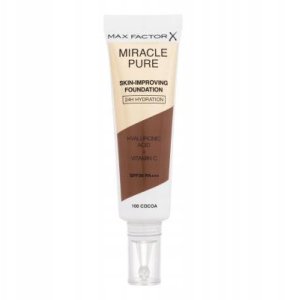 Max Factor, Miracle Pure, Hyaluronic Acid, Radiant, Liquid Foundation & Serum 2-In-1, Cocoa, 100, SPF 30, 30 ml For Women 3
