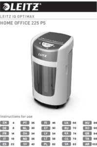 Niszczarka Leitz IQ Optimax Home Office P-5 12