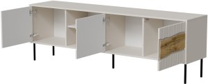 Szafka RTV INSERTO 3D1W 190x40x61,5 kaszmir + LED 2