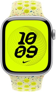 Apple Pasek sportowy Nike w kolorze promiennym zielonożółtym do koperty 42 mm – rozmiar S/M 3