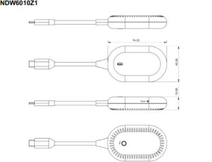 Adapter AV Bluechip bluechip NWD6000 adapter do przesyłania obrazu HDMI/USB Pełny HD Klucz sprzętowy 4