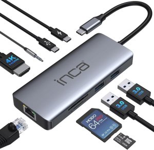 HUB USB Inca INCA Adapter ITPC-10TX USB-C 9-in-1 3