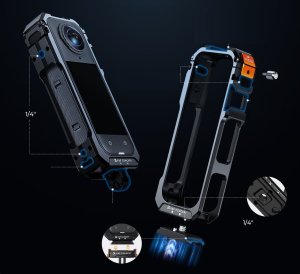 Frame Mount Klatka Ochronna Ramka 2x Iso 1/4 Gopro Dekielek Do Insta360 X5 / Kf31.182 5