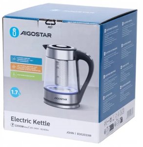 Czajnik Elektryczny Aigostar 2200W 1,7L Led Regulacja Temperatury Filtr 7