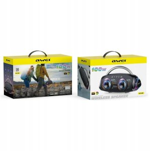 Głośnik bezprzewodowy AWEI KA39 100W Bluetooth 5.3 przenośny zewnętrzny czarny 8