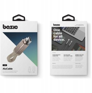 Energea Kabel Bazic GoCharge Alucable 4w1 (USB-A/USB-C - USB-C/Lightning) 15cm 60W 3A PD Fast Charge złoty 7