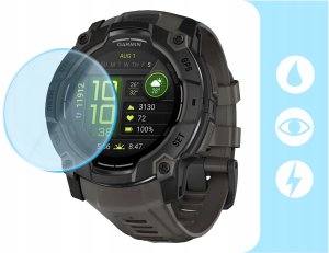 Hello Case 3-PAK Szkło Hybrydowe do Garmin Instinct 3 (wersja 50 mm) (Szkiełko, 9H) 2