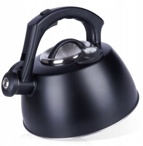 Czajnik na Gaz Indukcja z Gwizdkiem Termometrem Stalowy Czarny VILDE 3 l 2