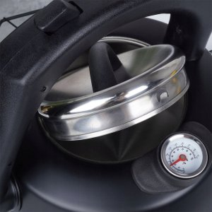 Czajnik na Gaz Indukcja z Gwizdkiem Termometrem Stalowy Czarny VILDE 3 l 7