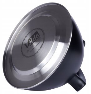 Czajnik na Gaz Indukcja z Gwizdkiem Termometrem Stalowy Czarny VILDE 3 l 10