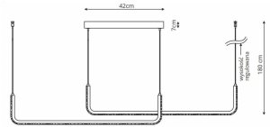 Lampa wisząca podwójna Malawi LP-1015/2P basic Light Prestige LED 20W 3000-6000K czarna 5