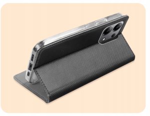 Hello Case ETUI Z KLAPKĄ DO Xiaomi Redmi 13 4G CZARNE ZAMYKANE MAGNETYCZNE 5