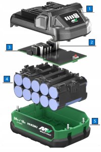 Battery HiKOKI Multi Volt BSL36A18X 7