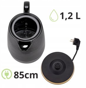 CZAJNIK CERAMICZNY 1731 CZARNY 1.2 L 1200 W 9