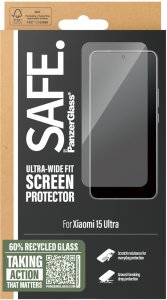 PanzerGlass Safe Ultra-Wide Fit w. Black Frame do Xiaomi 15 Ultra 3