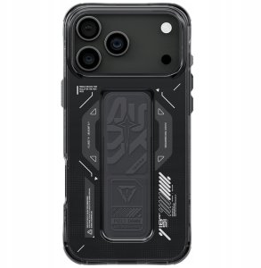 Etui Skinarma Helio do iPhone 17 Pro Max Magnetic Charging + Grip Stand grafitowy 3