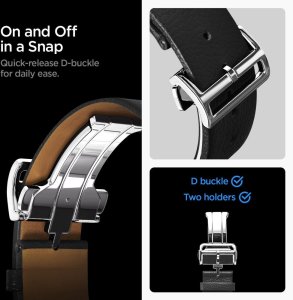 Pasek Spigen ENZO do Samsung Galaxy Watch 8 / Classic (40/44/46mm) czarny 8