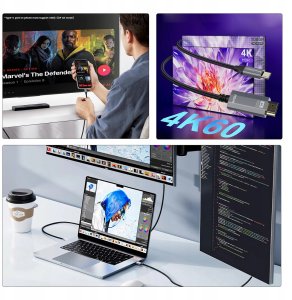 Kabel Wozinsky WCCH-01 USB-C - HDMI 4K 60Hz 1,8m - czarny 2