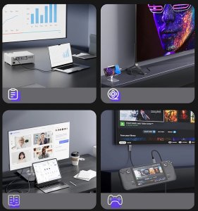 Kabel Wozinsky WCCH-01 USB-C - HDMI 4K 60Hz 1,8m - czarny 3