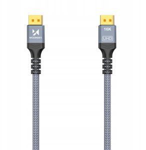 Kabel Wozinsky WPS-16AYL2S DisplayPort 2.1 Certyfikowany VESA 80 Gb/s 16K@60Hz 8K@120Hz 4K@240Hz HDR HDCP DSC 2m - czarny 2