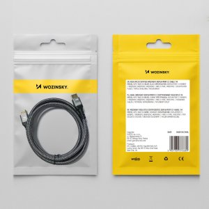 Kabel Wozinsky WPS-16AYL2S DisplayPort 2.1 Certyfikowany VESA 80 Gb/s 16K@60Hz 8K@120Hz 4K@240Hz HDR HDCP DSC 2m - czarny 8