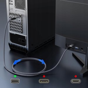 Kabel Wozinsky WPS-16AYL1S DisplayPort 2.1 Certyfikowany VESA 80 Gb/s 16K@60Hz 8K@120Hz 4K@240Hz HDR HDCP DSC 1m - czarny 2