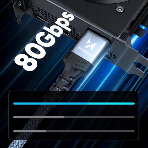 Kabel Wozinsky WPS-16AYL1S DisplayPort 2.1 Certyfikowany VESA 80 Gb/s 16K@60Hz 8K@120Hz 4K@240Hz HDR HDCP DSC 1m - czarny 5