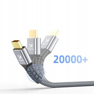 Kabel Wozinsky WPS-16AYL1S DisplayPort 2.1 Certyfikowany VESA 80 Gb/s 16K@60Hz 8K@120Hz 4K@240Hz HDR HDCP DSC 1m - czarny 6