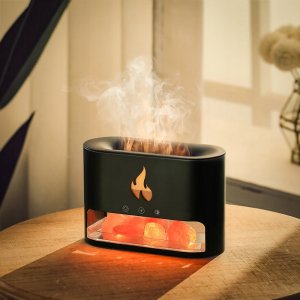 Dyfuzor zapachowy NAWILŻACZ POWIETRZA KOMINEK LAMPKA NOCNA EFEKT PŁOMIENIA LED DYFUZOR SÓL 4