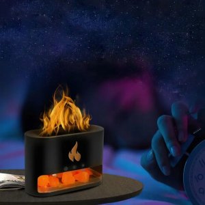 Dyfuzor zapachowy NAWILŻACZ POWIETRZA KOMINEK LAMPKA NOCNA EFEKT PŁOMIENIA LED DYFUZOR SÓL 5