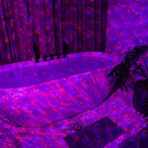 PROJEKTOR GWIAZD ZORZA POLARNA LAMPKA NOCNA DLA DZIECI USB BLUETOOTH PILOT 2