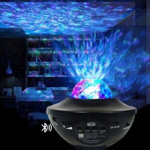 PROJEKTOR GWIAZD ZORZA POLARNA LAMPKA NOCNA DLA DZIECI USB BLUETOOTH PILOT 5
