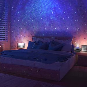 PROJEKTOR GWIAZD ZORZA POLARNA LAMPKA NOCNA DLA DZIECI USB BLUETOOTH PILOT 6