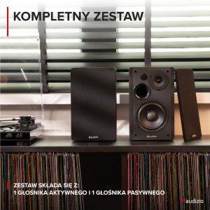 Zestaw aktywnych głośników półkowych KS01 80W, czarny one size 6