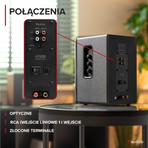 Zestaw aktywnych głośników półkowych KS01 80W, czarny one size 7